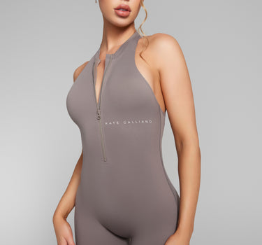 grey jumpsuit - gray jumpsuit - kg grey jumpsuit - grey jumpsuit for women - kate galliano activewear