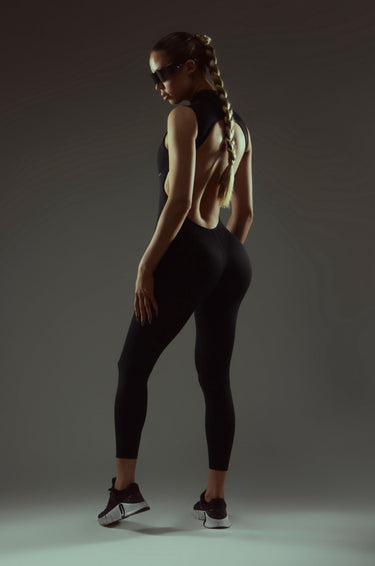 High Neck Jumpsuit - BlackKG18 - BLA - S/MKATE GALLIANO