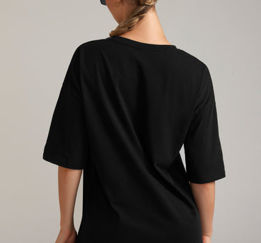 oversized premium cotton t shirt - black