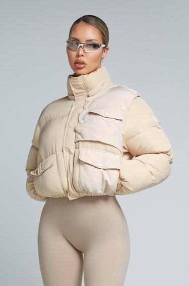 W23/24 KG Cropped Puffer Jacket - LattePUFFER - L - XS/SKATE GALLIANO