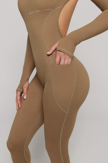 Long Sleeve Jumpsuit - CaramelKG21 - CAR - XS/SKATE GALLIANO