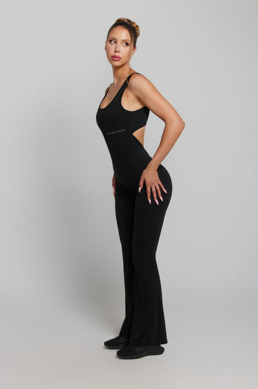 Flared Scrunch Jumpsuit - BlackKG16 - B - S/MKATE GALLIANO