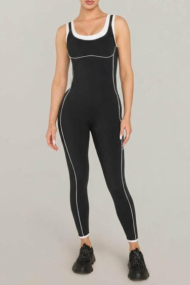 Contrast Jumpsuit - BlackKG29-BLA-M/LKATE GALLIANO