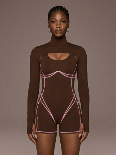 DefineX Cacao Romper | One Piece Activewear
