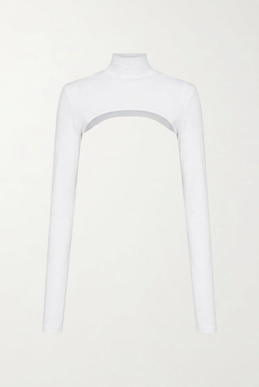 High Neck Shrug - WhiteKATE GALLIANO