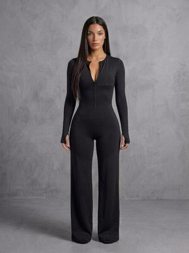Wide Leg Jumpsuit - black | One Pieces Activewear