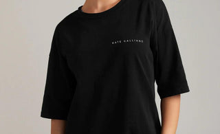 Oversized Tshirt Trend For Women - black oversized tshirt - black boyfriend shirt - kate galliano activewear