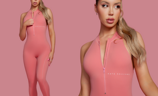 The Versatility of Kate Galliano Activewear's Pink Jumpsuit - pink jumpsuit for women - pink gym jumpsuit - pink workout jumpsuit