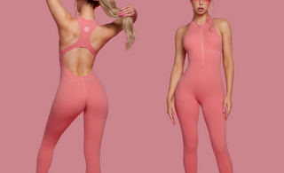 Workout Jumpsuit Essentials - KG Pink Jumpsuit - Pink Jumpsuit For Women - Barbie pink jumpsuit - bubblegum pink jumpsuit - kate galliano activewear