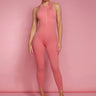 pink jumpsuit - barbie pink jumpsuit - kg jumpsuit - bubblegum pink jumpsuit - kate galliano activewear