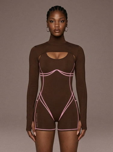 DefineX Cacao Romper | One Piece Activewear