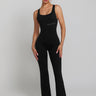 Flared Jumpsuit | Wide Leg Jumpsuit - Black