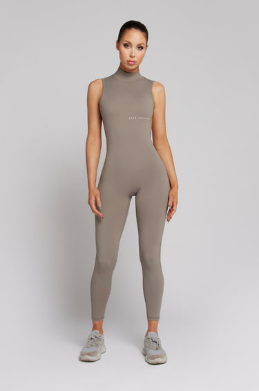 High Neck jumpsuit unitard - grey | KATE GALLIANO Activewear