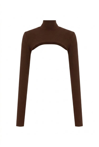 High Neck Shrug - Cacao