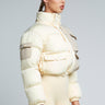 KG Cropped Puffer Jacket - Cream  | Kate Galliano activewear 