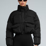 KG Cropped Puffer Jacket - Black  | Kate Galliano activewear 