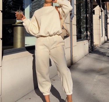 luxe cream tracksuit | KATE GALLIANO Activewear