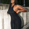 black jumpsuit - kg black jumpsuit - kate galliano activewear