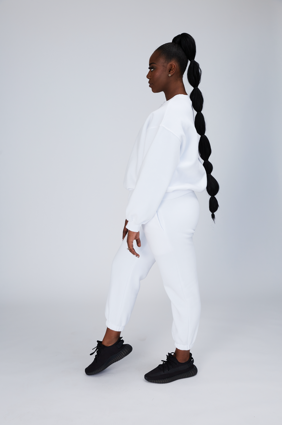 women’s white jumper and white tracksuit pants - kate galliano activewear