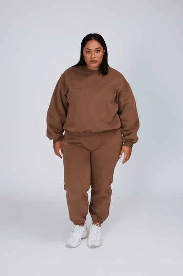 luxe jumper chocolate brown - brown sweater for women - brown jumper for women - Kate Galliano activewear