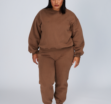 luxe jumper chocolate brown - brown sweater for women - brown jumper for women - Kate Galliano activewear