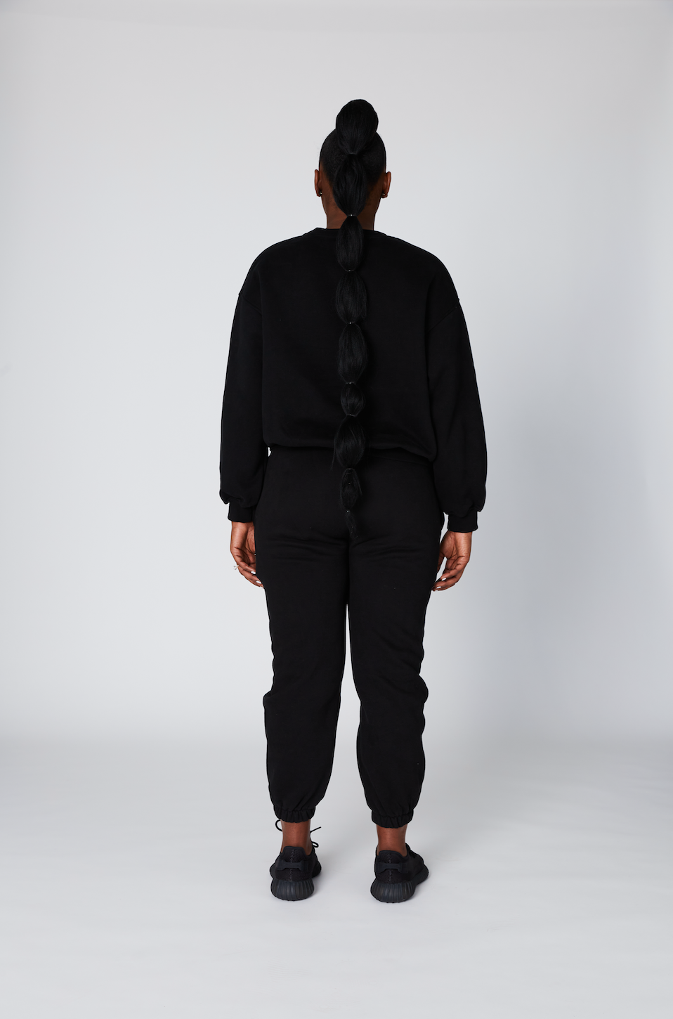 black tracksuit pants and jumper set for women -  black trackpants and black jumper - kate galliano activewear