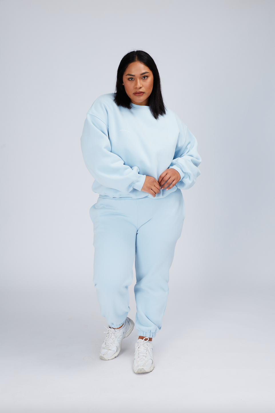baby blue tracksuit pants - women’s jumper and tracksuit pants set - kate galliano activewear
