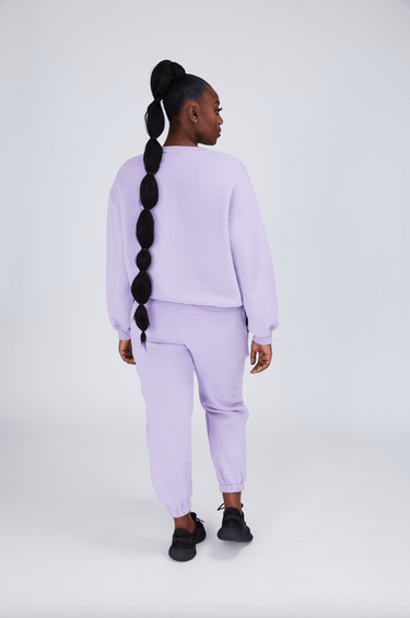 lilac tracksuit pants luxe Kate Galliano activewear