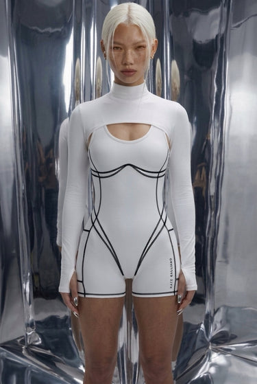 DefineX White Romper | One pieces | Luxury Activewear