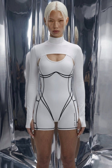 DefineX White Romper | One pieces | Luxury Activewear
