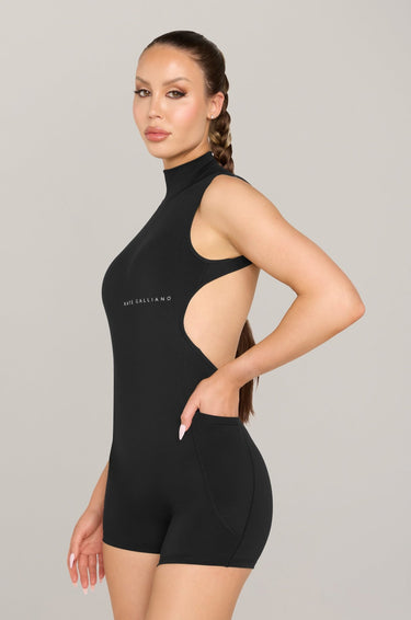 High Neck Romper - BlackKG24 - BLA - L/XLKATE GALLIANO