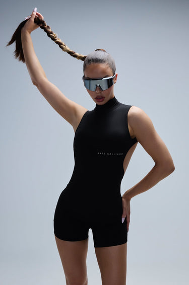 High Neck Romper - BlackKG24 - BLA - M/LKATE GALLIANO