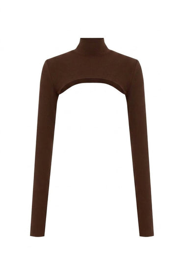 High Neck Shrug - CacaoKATE GALLIANO