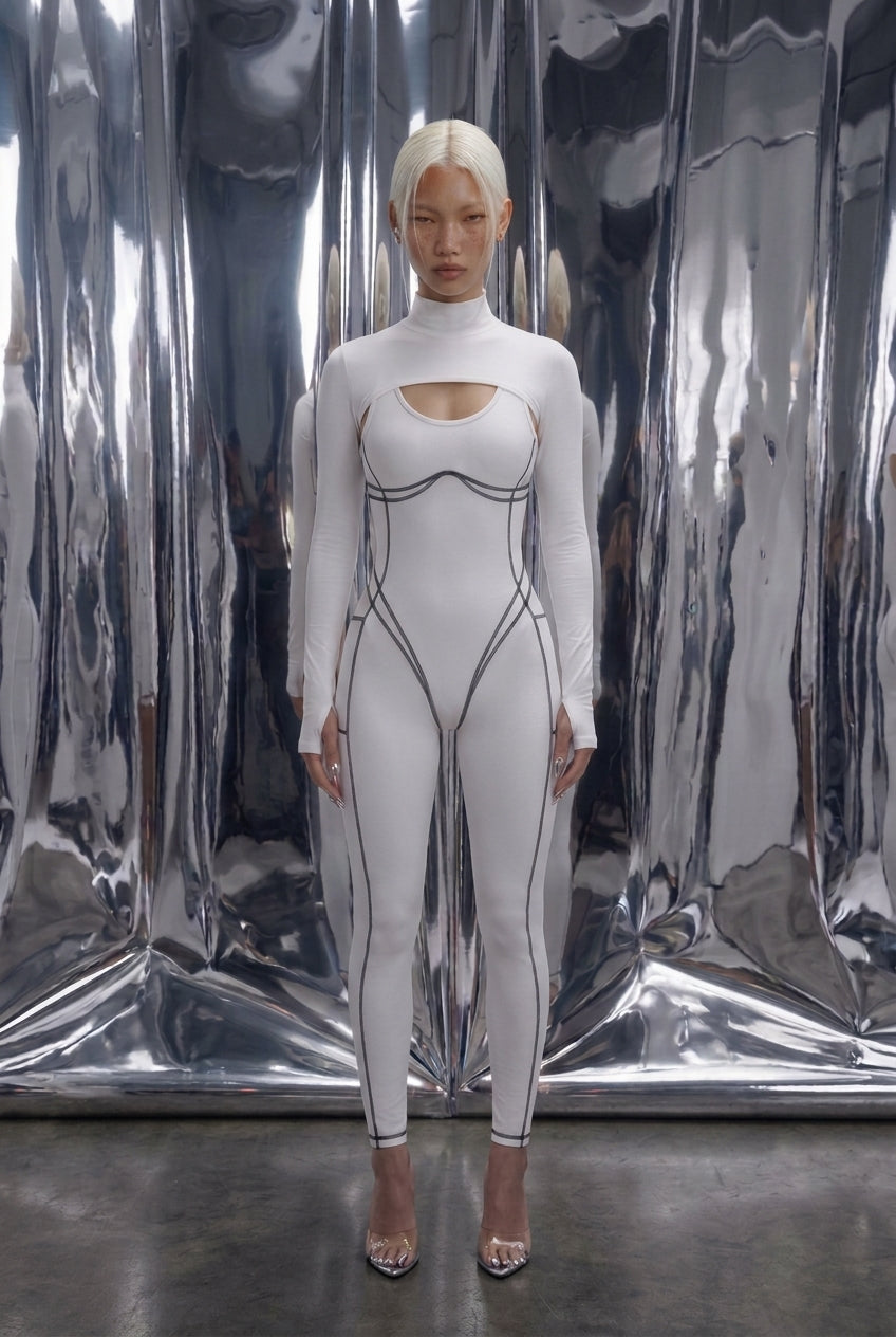 DefineX Jumpsuit - white | One pieces activewear | Luxury | Kate Galliano