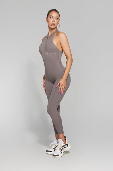 grey jumpsuit - gray jumpsuit - kg grey jumpsuit - grey jumpsuit for women - kate galliano activewear