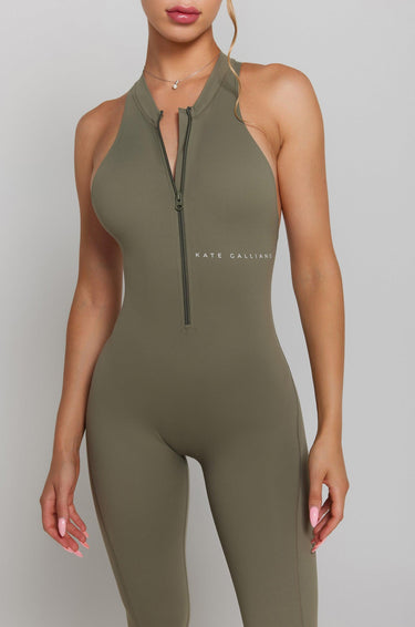 Khaki Jumpsuit | Kate Galliano Activewear