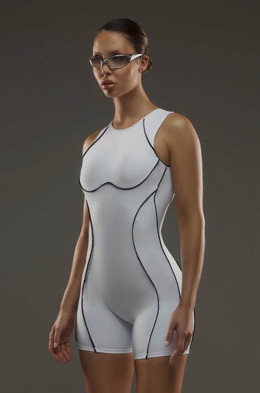 Neo Form Sculpt Unitard - White | Kate Galliano Activewear