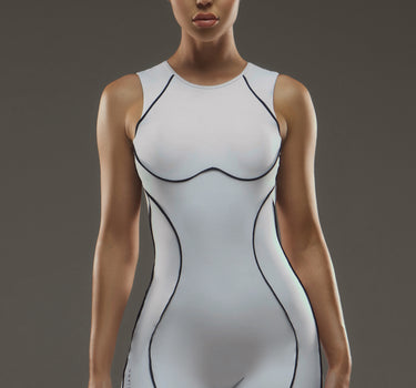 Neo Form Sculpt Romper - White | Kate Galliano Activewear