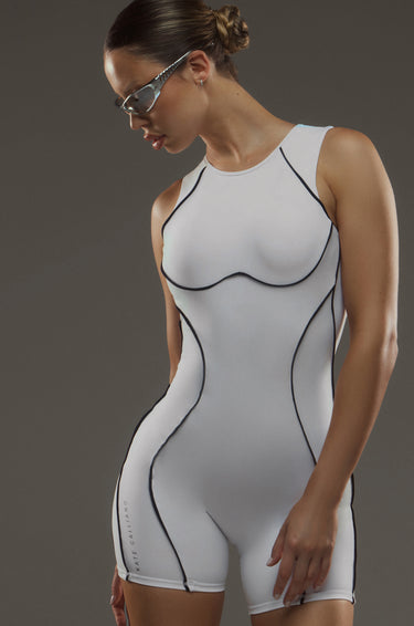 Neo Form Sculpt gym unitard  - White | Kate Galliano Activewear