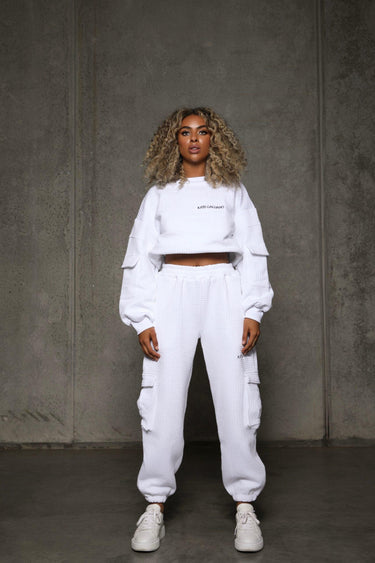 KG22 Quilted Tracksuit Pants - White - Kate Galliano