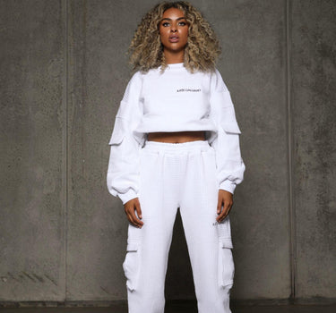 KG22 Quilted Tracksuit Pants - White - Kate Galliano