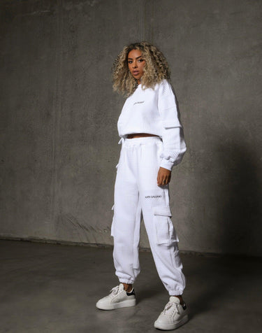 KG22 Quilted Tracksuit Pants - White - Kate Galliano