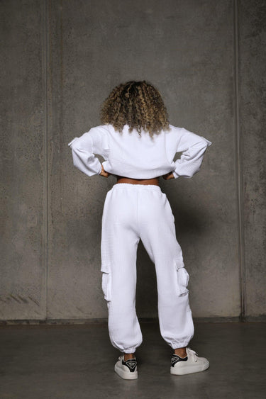 KG22 Quilted Tracksuit Pants - White - Kate Galliano