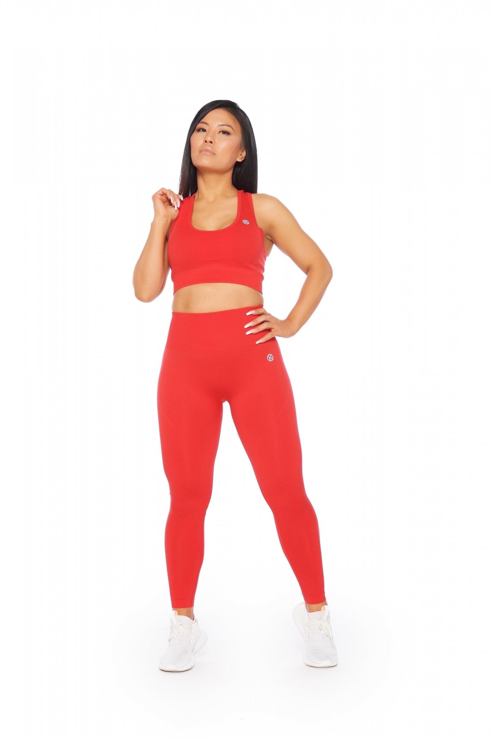 SEAMLESS Sports Bra - Candy Red - Kate Galliano
