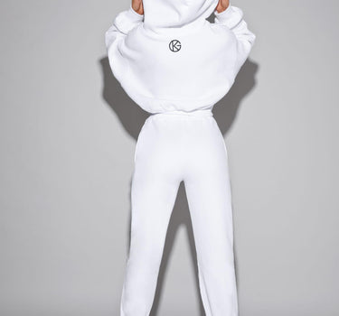 White Tracksuit Pants - KG Luxe Collection - Kate Galliano Activewear