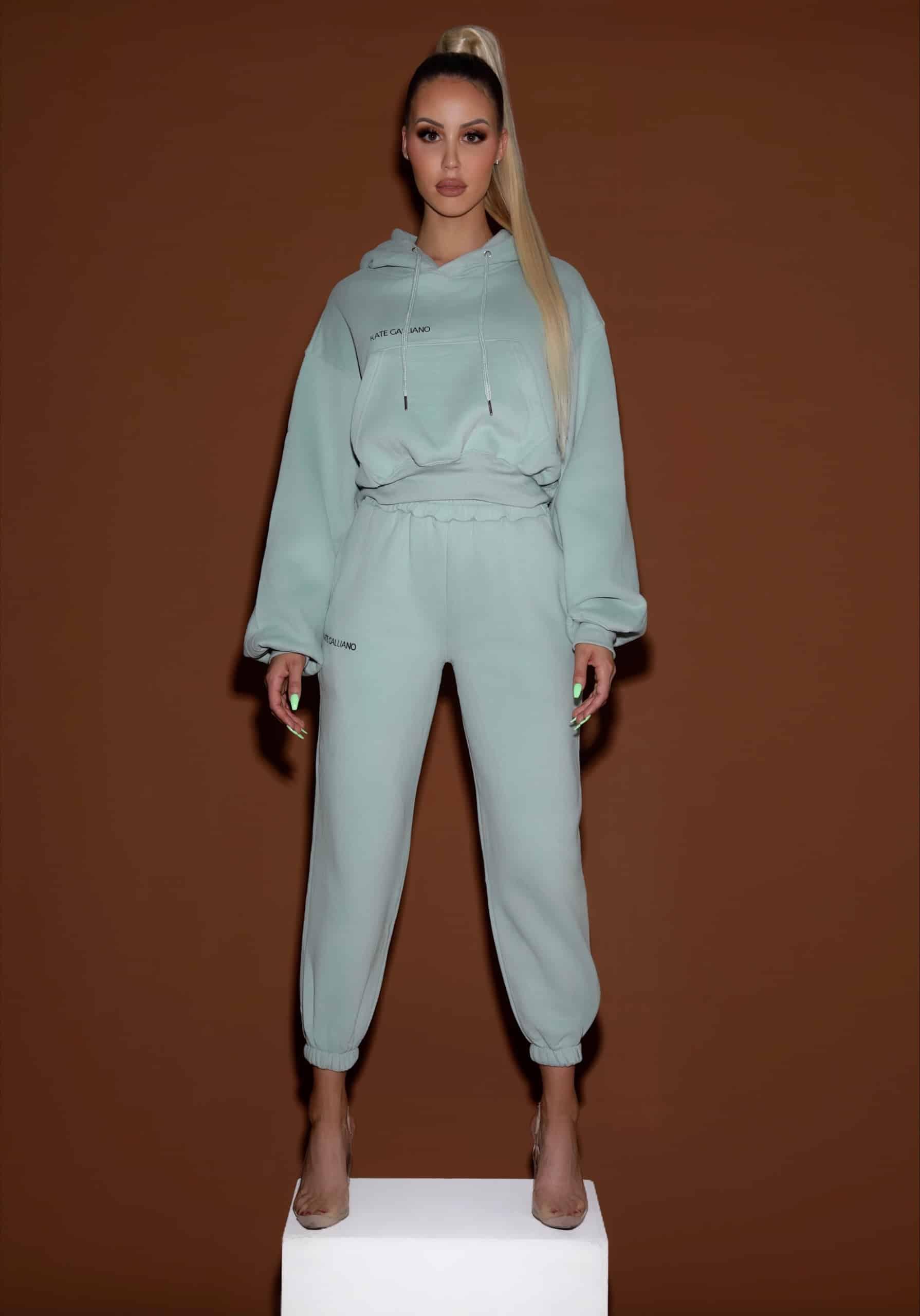 LUXE Tracksuit Pants - Sage - Kate Galliano