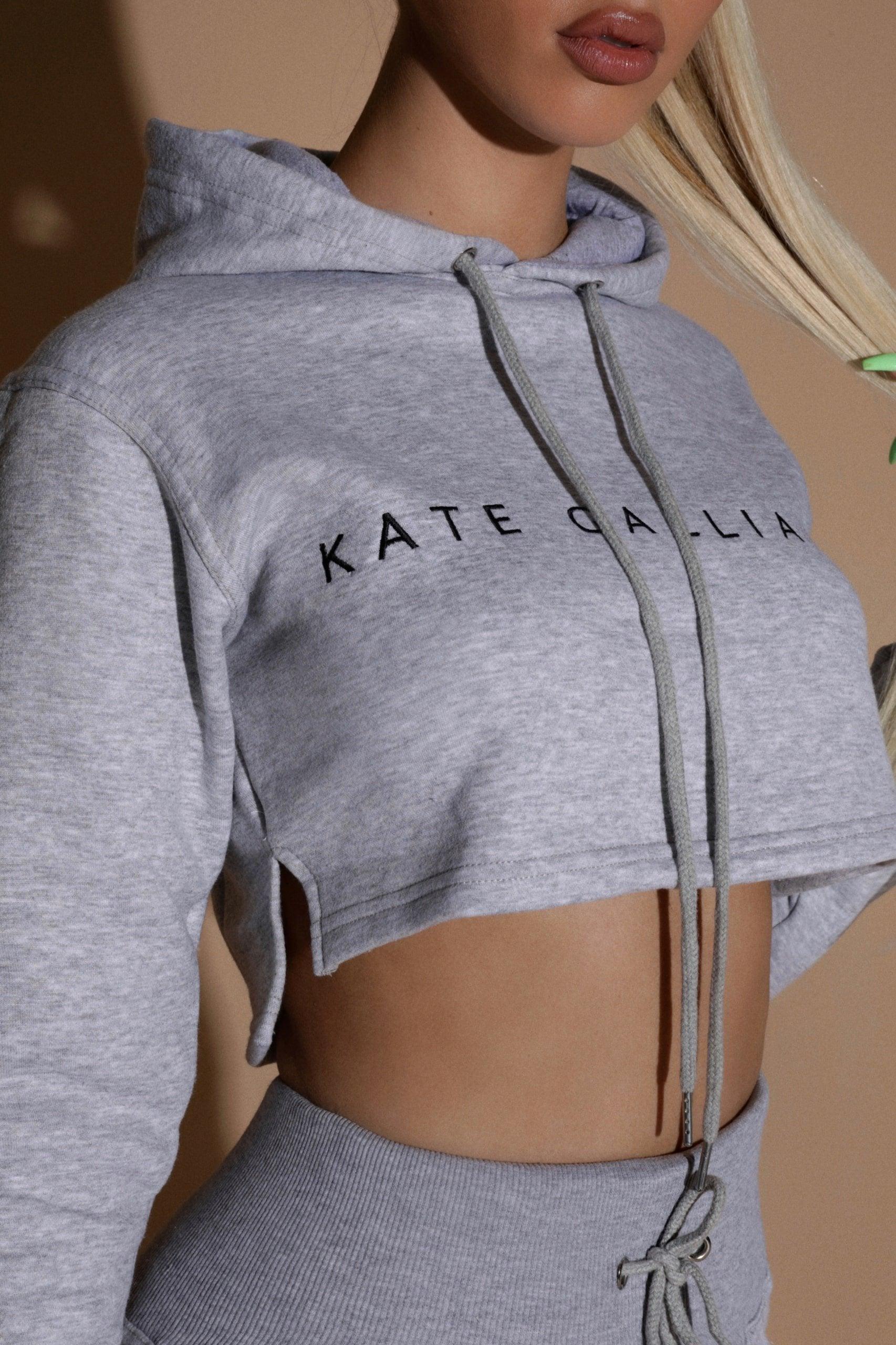 KG Cropped Hoodie - Grey - Kate Galliano