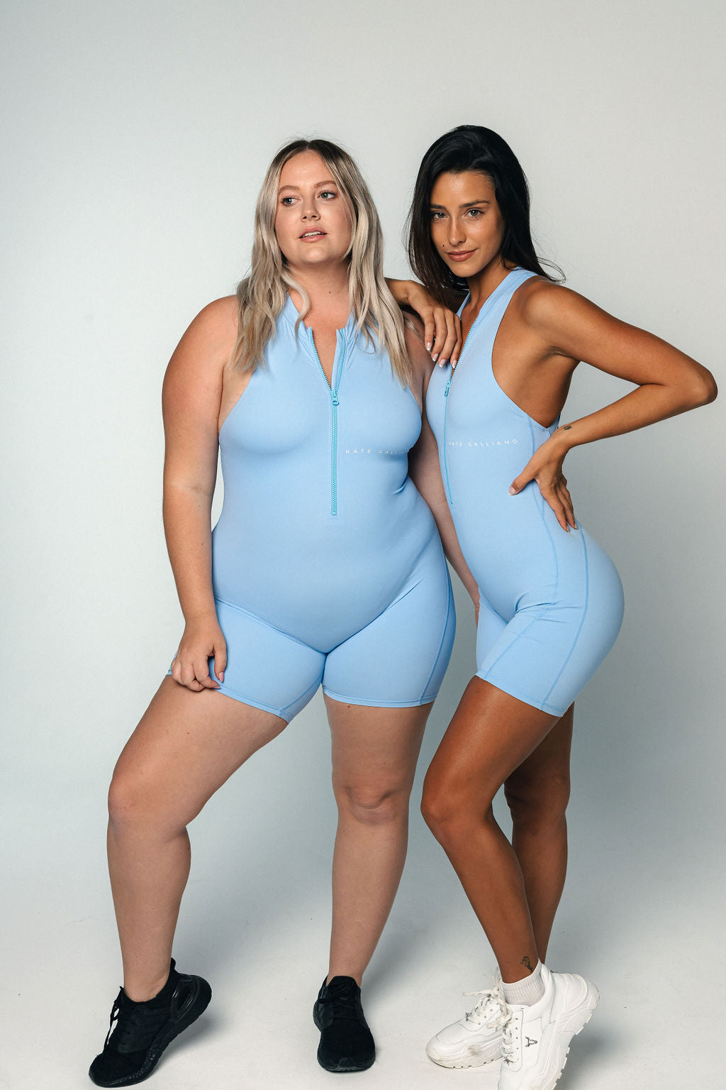  baby blue romper - activewear romper for women - kate galliano - activewear australia