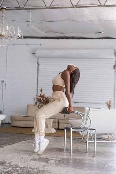 KG LOUNGE Joggers - Cream - Kate Galliano