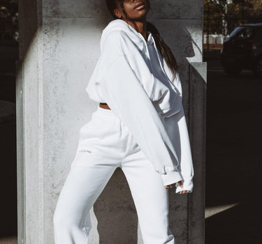 White Tracksuit Pants - KG Luxe Collection - Kate Galliano Activewear